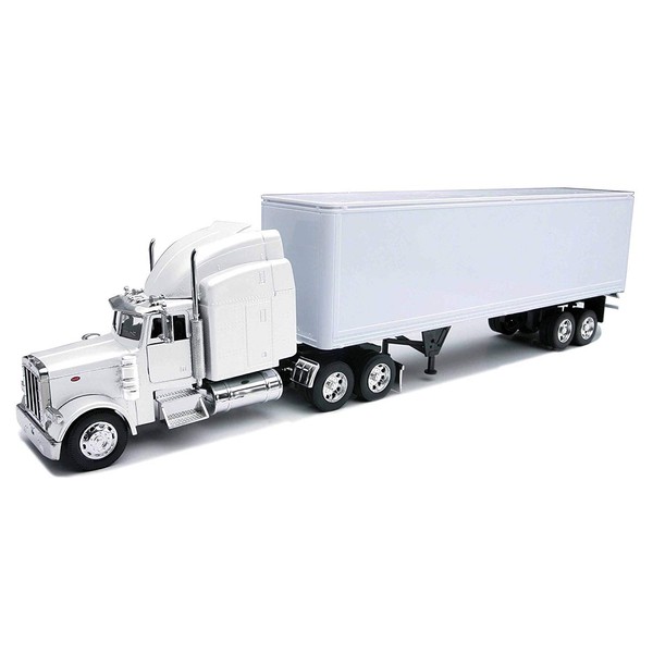 Peterbilt 379 With Dry Van - All-White Toy Truck