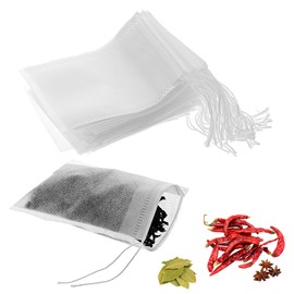 100Pcs Spice Bags for Cooking, 3x4 Inch Sachet Bags Reusable Tea Bag for Loose Tea, Muslin Bag with Drawstring for Straining, Spice Sachet Bagg