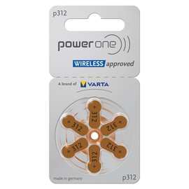 PowerOne Hearing Aid Batteries Size 312 - 50 Packs of 6 Cells
