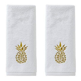 SKL HOME by Saturday Knight Ltd. Gilded Pineapple Hand Towel Set, White