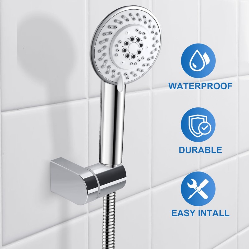 Shower Head Holder, 360° Adjustable Angle Handheld Shower Head Bracket,