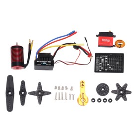 3660 4 Pole Brushless Motor 80A Brushless ESC 30kg Servo ESC Programming Card Kit for 1/8 RC Car 4200KV