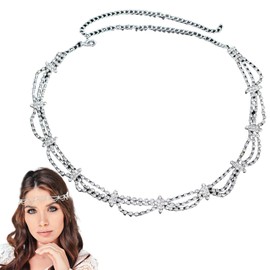 Head Chain Hair Jewellery Headpiece Tassel Silver Fashion Hair Accessories Festival Bohemia Vintage Headpieces for Women and Girls 4524