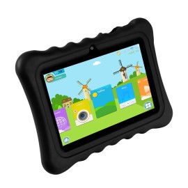 Silicone Snap-On Case with Stand Shock-resistant Cover for 7 Tabletscolor: Black Color
