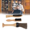 3pcs Barber Brush Set Professional Soft Bristles Portable Barber Neck