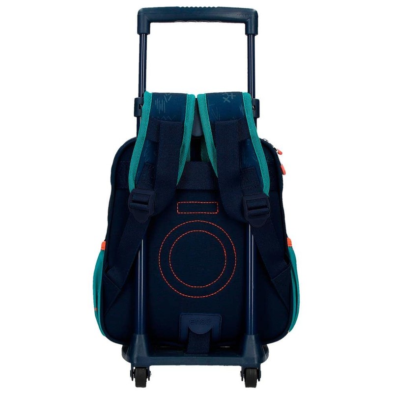 Enso Dino artist Preschool Backpack with Trolley Multicolor 23x25x10 cm