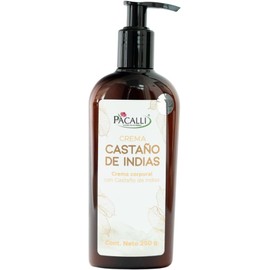 Crema Castaño de Indias, Crema Corporal Pacalli - 250g, para Piernas y Pies Cansados o Hinchados Con Extractos de Origen Natural de Hamamelis, Gotu Kola y Árnica