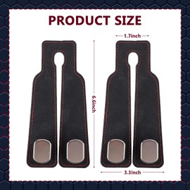 Xugoox 2Ps Car Seat Back Hook, Car Hooks for Headrest, Double Headrest Hooks Auto Seat Hook Hangers Car Inside Accessories for Purse Umbrellas Bags