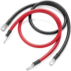 Spartan Power Battery Cable 4 Foot 4 Gauge AWG Wire Set 3/8" M10 Made in USA