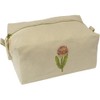 'Protea Exotic Flower' Canvas Wash Bag/Makeup Case (CS00041623)