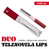 SARELLY, Dúo Labial, Matte + Gloss Hidratante, 3 Acabados, Estuche
