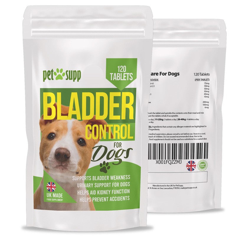 PetSupp Urinary Support and Bladder Control Supplement For Dogs, Contains