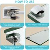 4-Pack Heavy Duty Chrome Glass Shelf Brackets - Wall Mounting