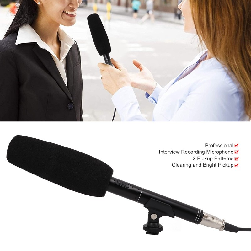 Interview Microphone Camera Condenser Mic High Sensitivity for Meeting Recording