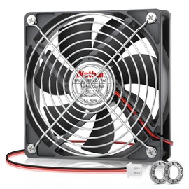 Wathai 120mm x 25mm 12V DC Brushless Cooling Fan Dual Ball High Speed 2Pin for Computer Case Cooler