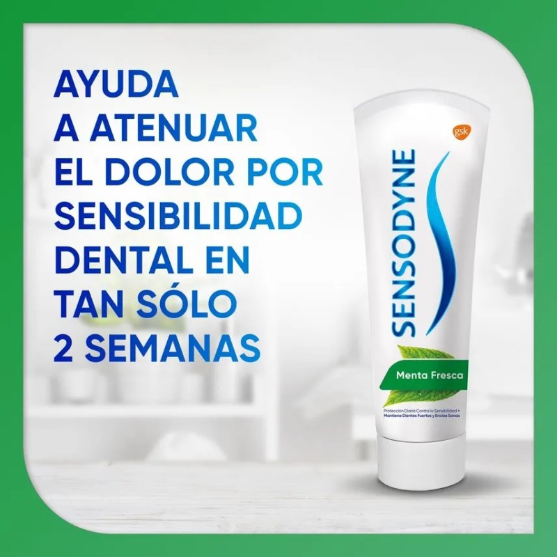 Pasta de Dientes Sensodyne Menta Fresca Protección Diária Pasta Para
