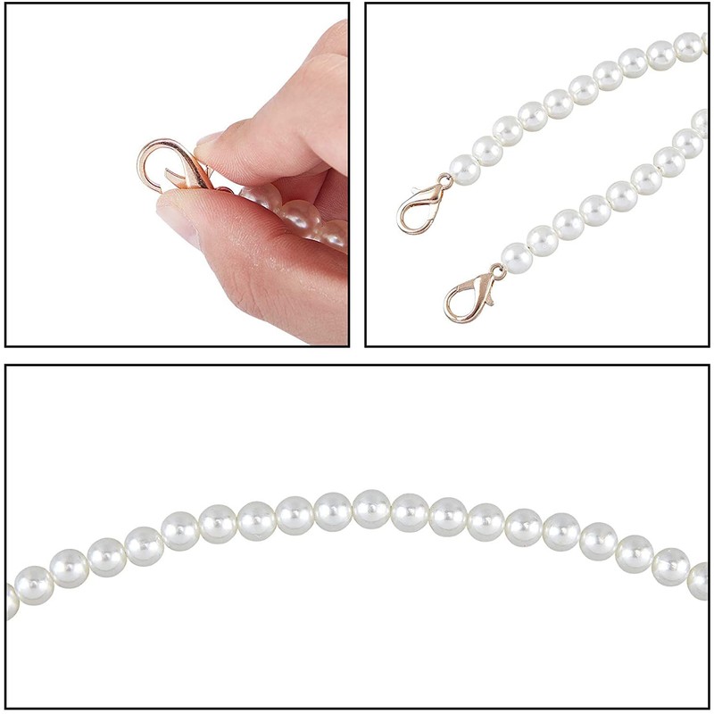 Bag Chain Belt Replacement Pearl Strap Total Length Approx. 47.2