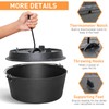 Camping Dutch Oven, 9 Qt Pre-Seasoned Camping Cookware Pot with