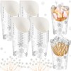 Jingmore 250pcs Christmas Snowflake Charcuterie Cups with Picks Set 50pcs