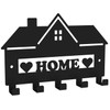 decorelax Sweet Home Themed Black Metal Key Holder for Wall