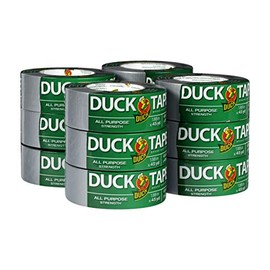 Duck Brand - Cinta adhesiva multiusos, 12 Unidades, 1.88 Inch x 45 Yards, Plateado