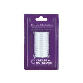 Large White Discs (12 Units, Support Up to 150 Sheets) for Assembling a Create a Notebook Discbound