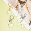 AUMEY Clear Transparent Bow & Heart Purse Charms 2 Pack,