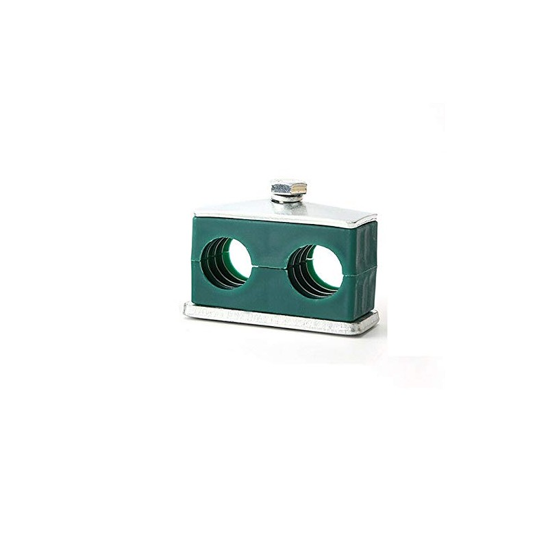 SUPERTOOL Pipe Clips 2Pcs Hydraulic Pipe Clamp Standard Double Holes