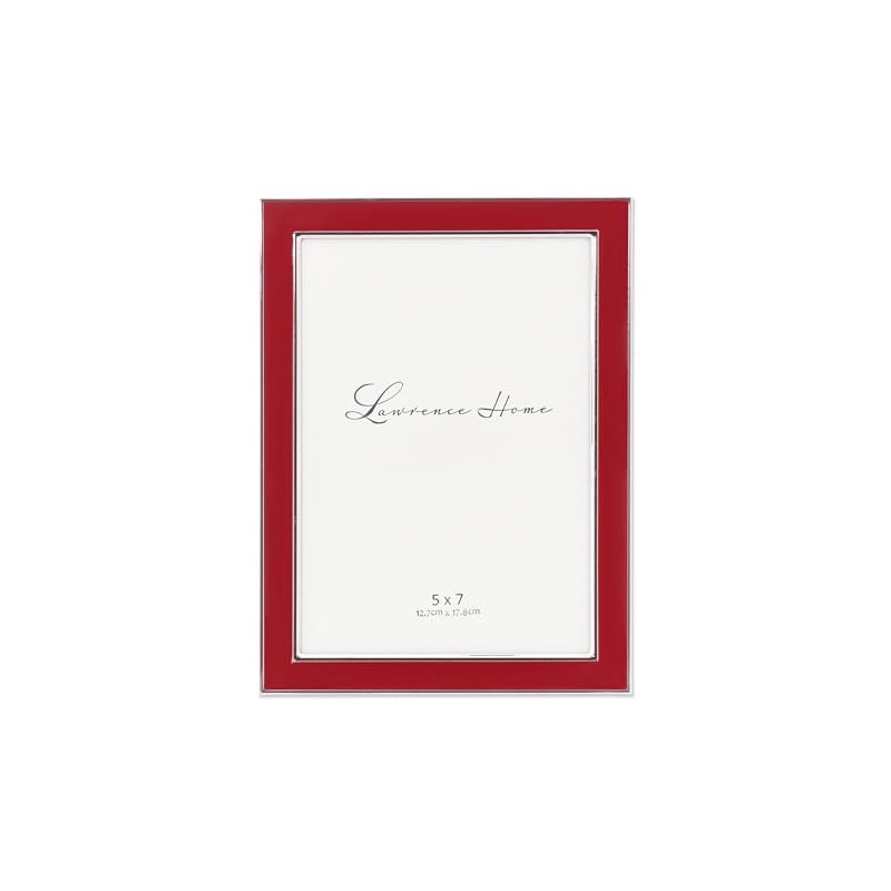Lawrence Frames Verona Collection 5 x 7-Inch Metal Red Picture