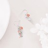 Music Note Earrings 925 Sterling Silver Rose Flower Treble Clef
