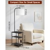 OUTONLIFE Floor Lamp with Table & Remote, Side End Table