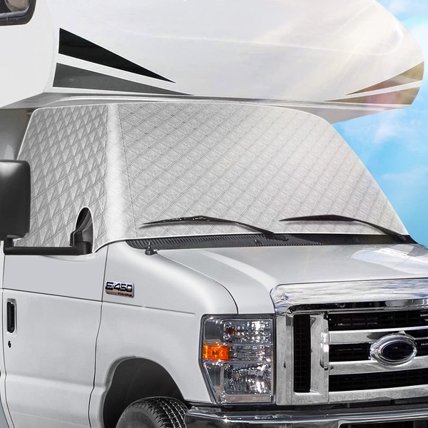 RV Windshield Cover Compatible with Class C Ford E450 1997-2024