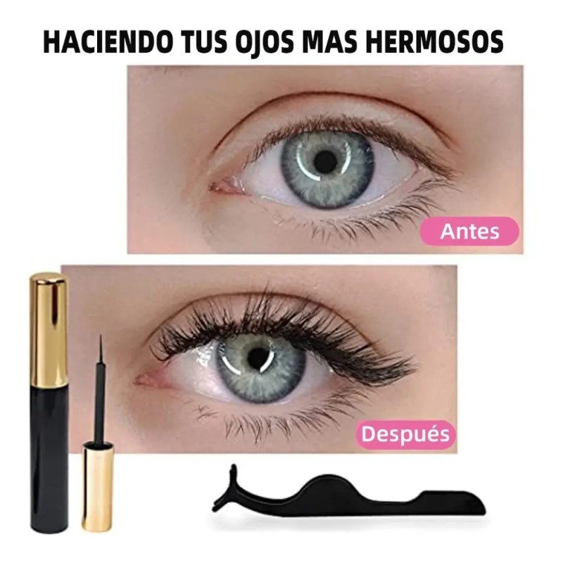Pestañas Magnéticas 3d Impermeables 10 Pares
