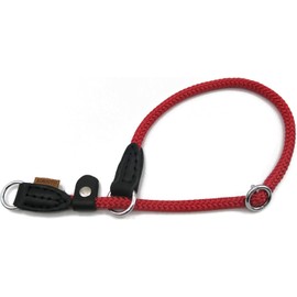 Collar de cuerda trenzada, collar de entrenamiento para perro, collar redondo de martingala, cuello deslizante con tapón ajustable y anillo de parada deslizable, ideal para perros pequeños