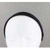 Black headband 1 5/8" wide shiny satin fabric covered hair