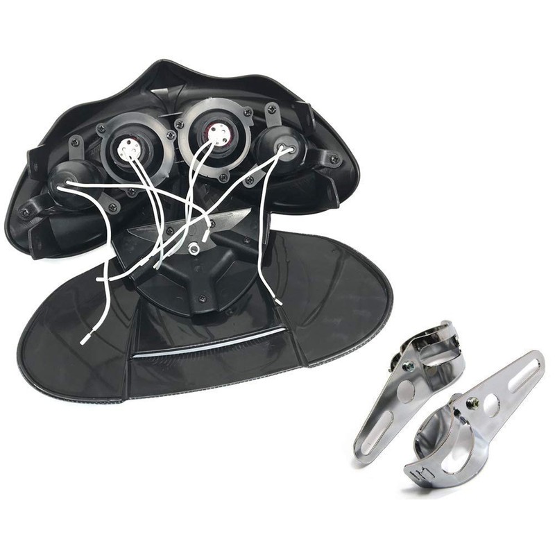 Alchemy Parts Motorbike Headlight Headlamp with Fork Brackets 32 to
