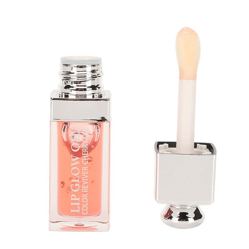 Brillo de Labios Hidratante y Duradero, Alto Brillo, Color Rosa,