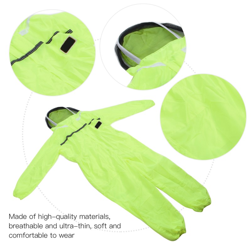 Beekeeping Suit Fluorescent Green One Piece Zipper Design Breathable Beekeeper