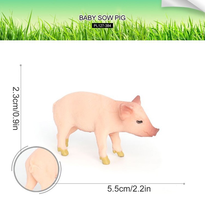 Simulation Farm Pig Animals Model Figures Toy Set Preschool Educational
