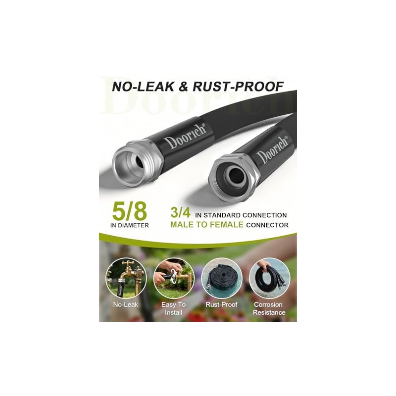 Flexible and Lightweight Garden Hose - 50 FT Durable TPU