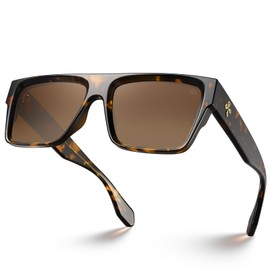 VISOONE Oversized Square Flat Top Sunglasses Women Men Retro Trendy Fashion Accessories UV400 Protection Shades Alba