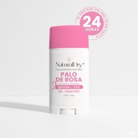NaturalDry - ARTESANAL - Desodorante Natural Mujer - No obstruye los poros - Hidrata tu piel - SIN ALUMINIO - Elimina el mal olor - Aroma Palo de Rosa