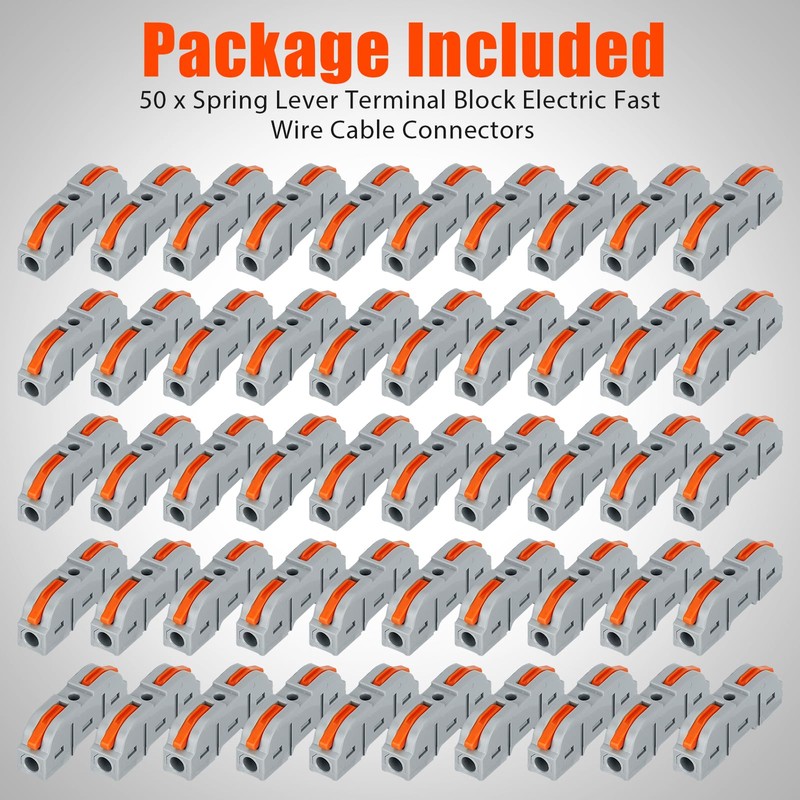 Linkstyle Lever Wire Connectors Kit, 50 Pcs Wire Nuts, Electrical
