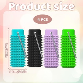 Pain Schlüsselanhänger Fidget Toys, 4 Stück Sensorik Spielzeug Für Erwachsene, Spiky Grippie Stim Keychain, Anti Stress Spielzeug Für Stressabbau Und Fokus, Fidget Toys Für Schule Und Arbeit