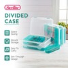 Sterilite Divided Case, Stackable Plastic Small Storage Container with Latch