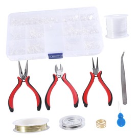 IWOWHERO 768pcs Jewelry Making Tool Kit with Pliers Tweezers Needle Ring Buckles Complete DIY Parts for Crafting Unique Accessories Shop