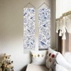AHANDMAKER Pack of 2 Blue White Chinoiserie Tapestries with Flowers