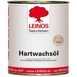LEINOS 290 Hartwachsöl, 0,75 l, Doppelweiss | sehr widerstandsfähige, seidenmatteÖl-Wachs-Harz-Beschichtung | Ideal für stark strapazierte Holzfußböden und Treppen