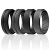 ROQ Silicone Rubber Wedding Ring for Men, Comfort Fit, Men's