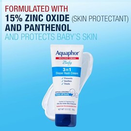 Aquaphor Baby Healing Cream 3-In-1 Diaper Rash 3.5 Ounce (Pack of 6)